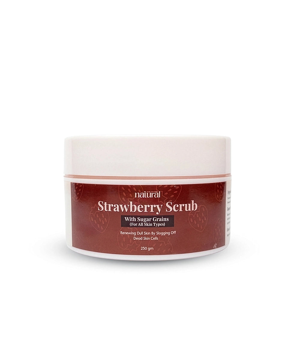Natural Strawberry Sugar Scrub – Gentle Exfoliating Body & Face Scrub (250 g)