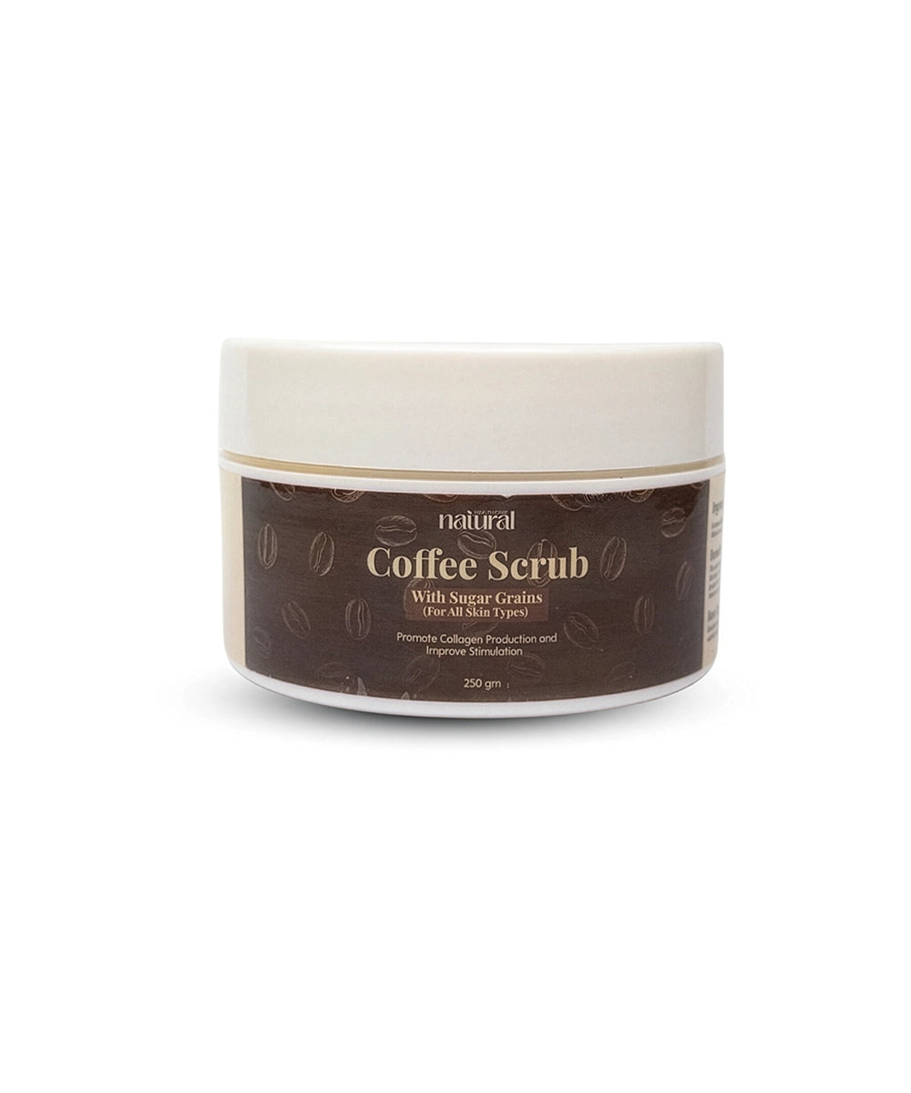 Natural Coffee Scrub with Sugar Grains – Deep Exfoliating Body Scrub (250 g)